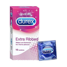 A2ZSecretShop Durex Extra Ribbed Condom 10 Pcs