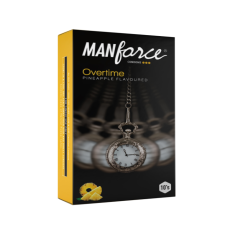 A2ZSecretShop Manforce Overtime Pineapple Flavoured Condom – Extra Dotted Latex 10pcs