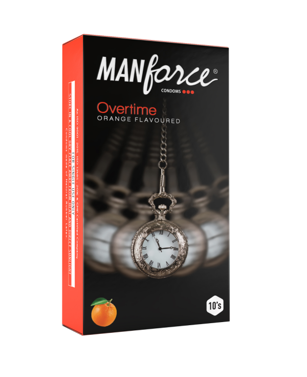 A2ZSecretShop Manforce Overtime Orange Flavoured Condom 10pcs