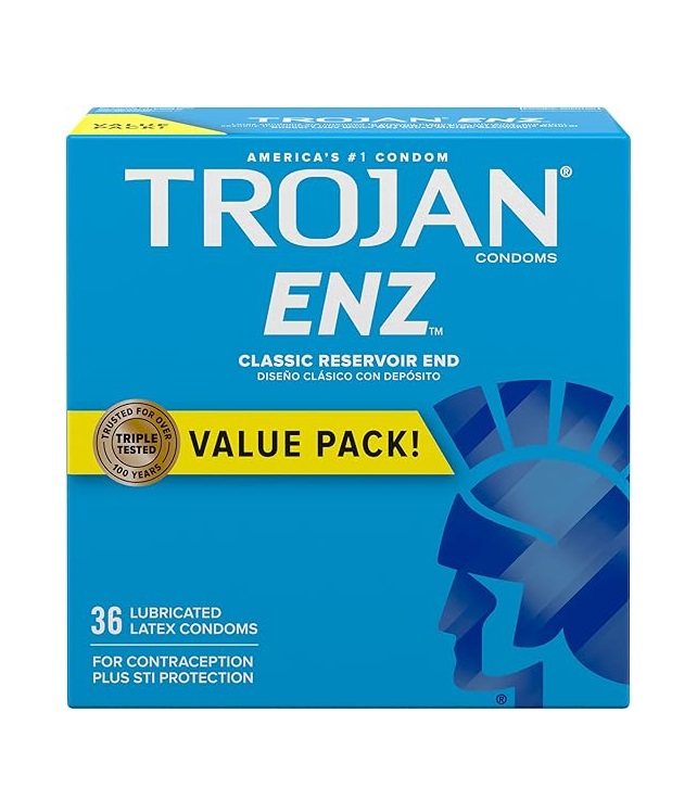 A2ZSecretShop TROJAN ENZ Lubricated Condoms Value Pack 36 Pcs