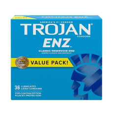 A2ZSecretShop TROJAN ENZ Lubricated Condoms Value Pack 36 Pcs